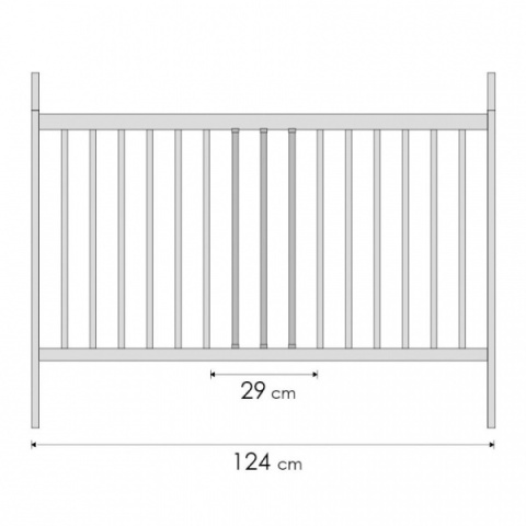 Drewniane łóżeczko dziecięce 120x60 Tomi XXI sofa białe