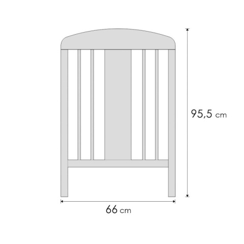 Drewniane łóżeczko dziecięce 120x60 Tomi XX Miś białe transparentne