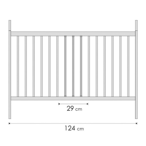 Drewniane łóżeczko dziecięce 120x60 Tomi XX Miś orzech/biały