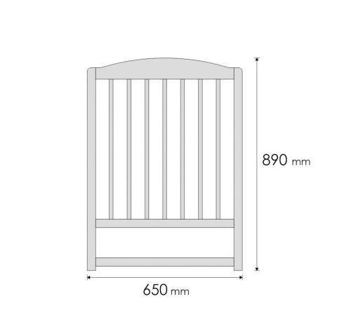 Drewniane łóżeczko dziecięce 120x60 Tomi V szare