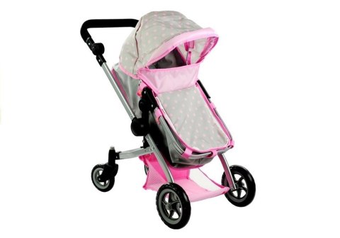 Wózek dla lalek Lean Toys Alice 2w1 głęboko-spacerowy 3818 Wózek dla lalek Lean Toys Alice 2w1 głęboko-spacerowy 3818