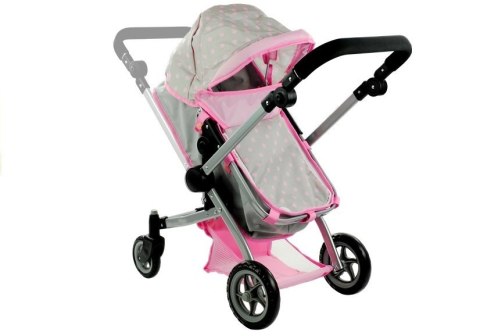 Wózek dla lalek Lean Toys Alice 2w1 głęboko-spacerowy 3818 Wózek dla lalek Lean Toys Alice 2w1 głęboko-spacerowy 3818