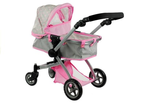 Wózek dla lalek Lean Toys Alice 2w1 głęboko-spacerowy 3818 Wózek dla lalek Lean Toys Alice 2w1 głęboko-spacerowy 3818