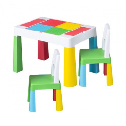 Zestaw mebli Tega Multifun stolik + 2 krzesła multicolor