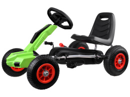 Gokart na pedały pompowane koła SP0152 green