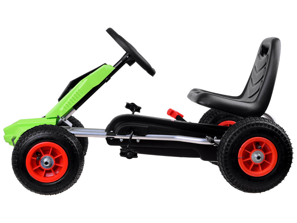 Gokart na pedały pompowane koła SP0152 green Gokart na pedały pompowane koła SP0152 green