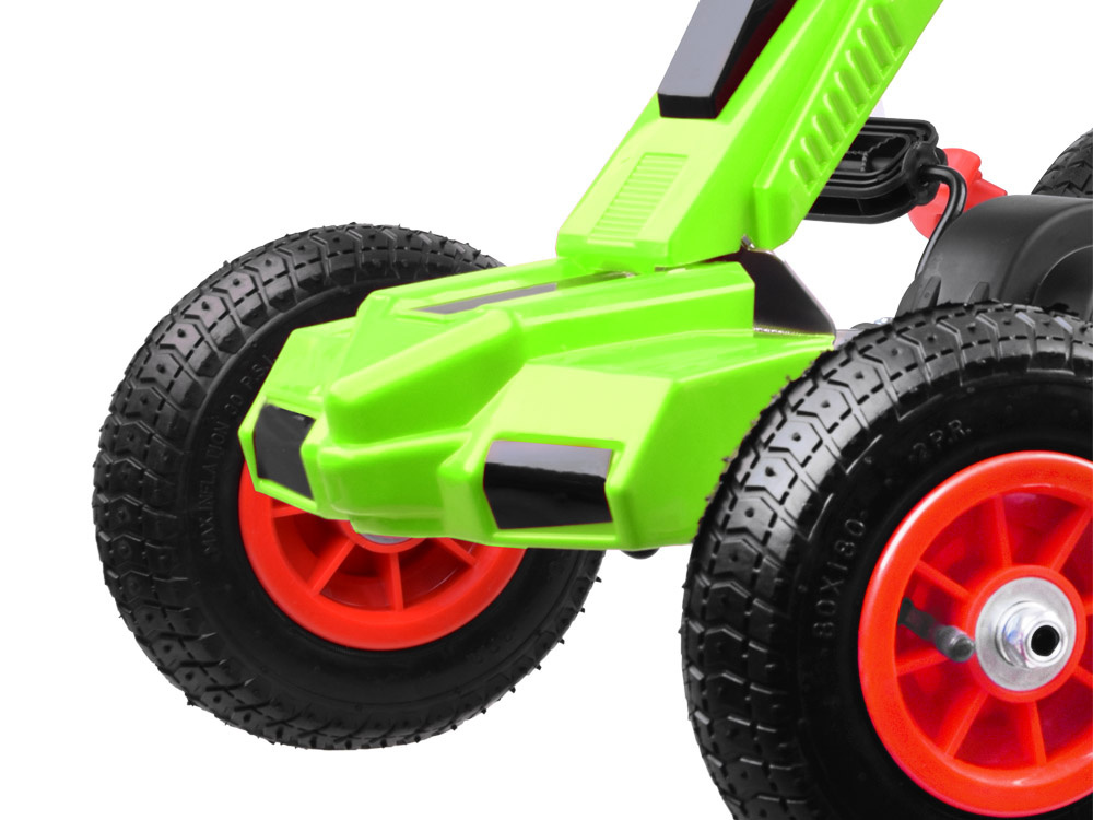 Gokart na pedały pompowane koła SP0152 green Gokart na pedały pompowane koła SP0152 green
