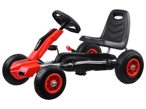 Gokart na pedały pompowane koła SP0152 red