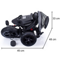 Rowerek trójkołowy Top Kids Trike 6w1 szary