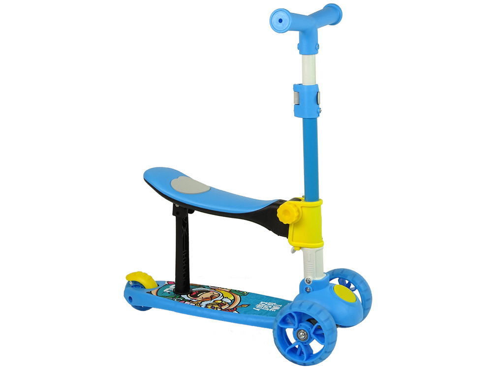 Hulajnoga Trójkołowa Balansowa Lean Toys z siodełkiem Blue Hulajnoga Trójkołowa Balansowa Lean Toys z siodełkiem Blue