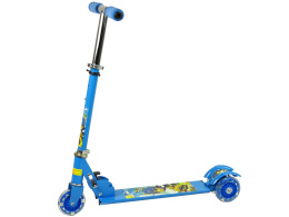 Hulajnoga Trójkołowa Lean Toys świecące koła LED Blue 3l+