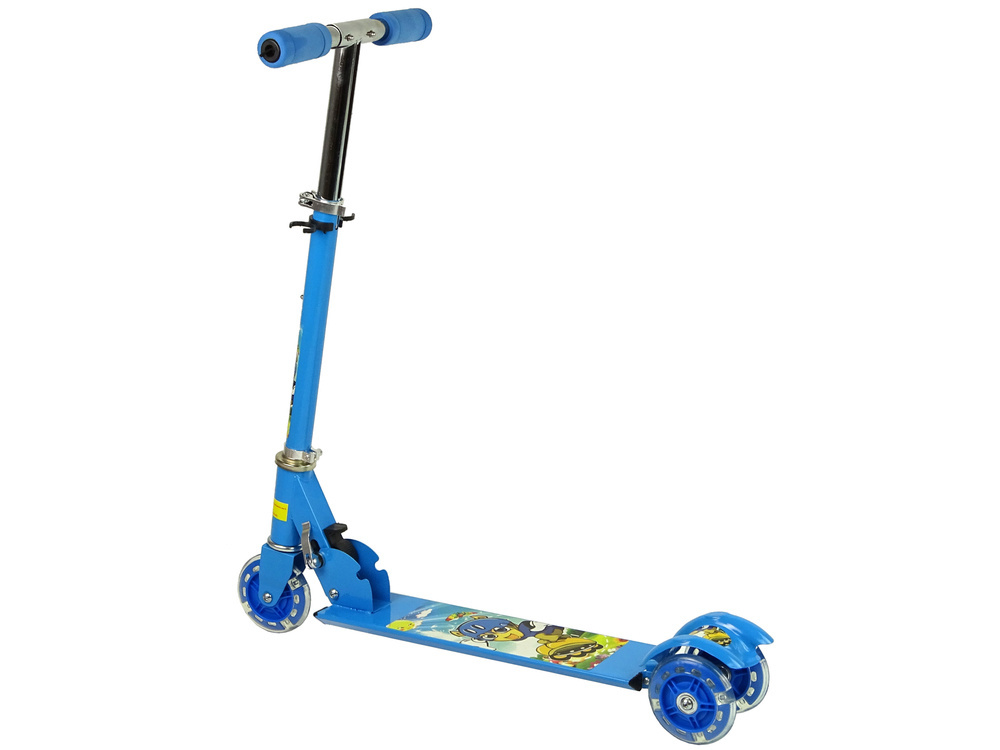 Hulajnoga Trójkołowa Lean Toys świecące koła LED Blue Hulajnoga Trójkołowa Lean Toys świecące koła LED Blue