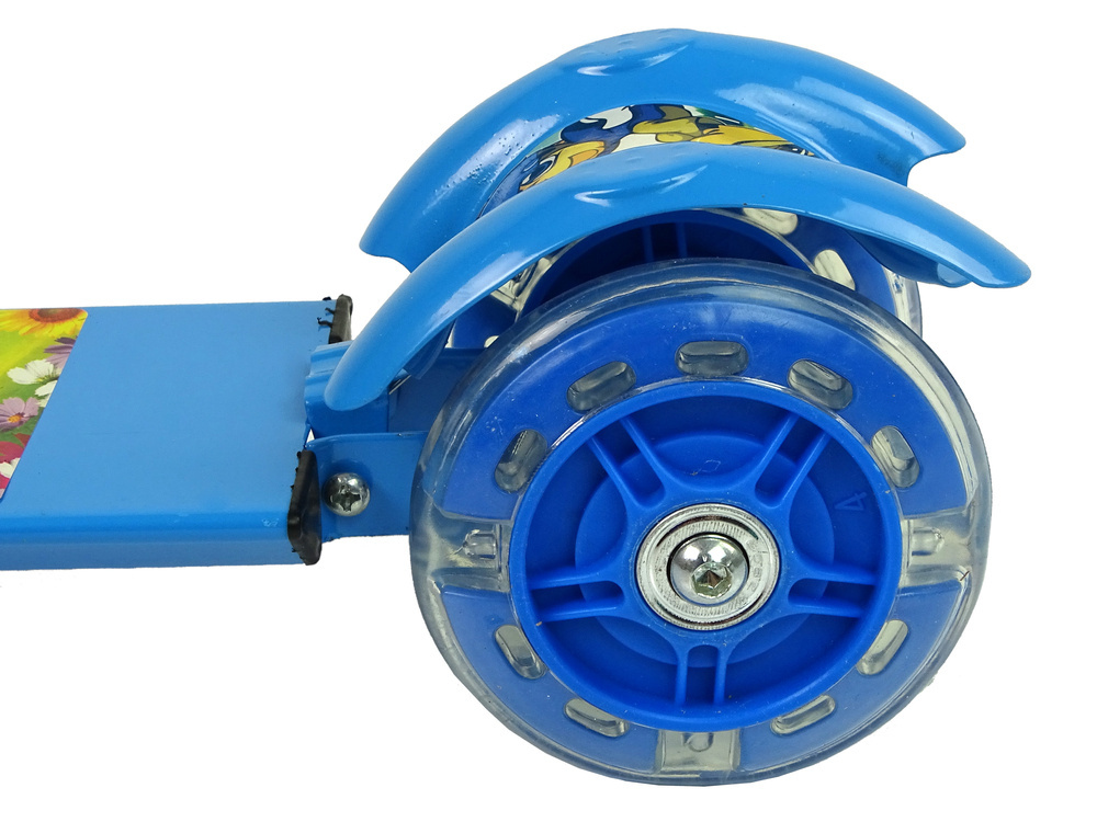 Hulajnoga Trójkołowa Lean Toys świecące koła LED Blue Hulajnoga Trójkołowa Lean Toys świecące koła LED Blue