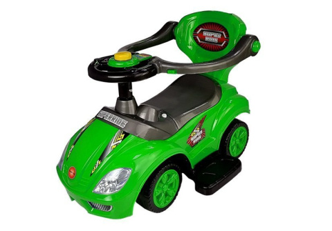 Jeździk z pchaczem 3w1 Lean Toys Mega Car green 2l+ Jeździk z pchaczem 3w1 Lean Toys Mega Car green 2l+
