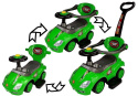 Jeździk z pchaczem 3w1 Lean Toys Mega Car green 2l+