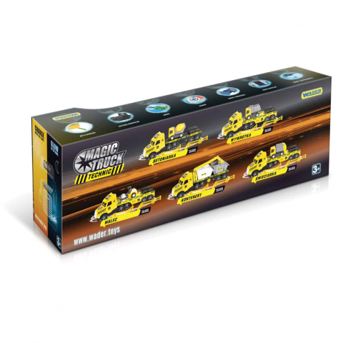 Wader Magic Truck Technic laweta z kontenerami 36470 3l+ Wader Magic Truck Technic laweta z kontenerami 36470 3l+