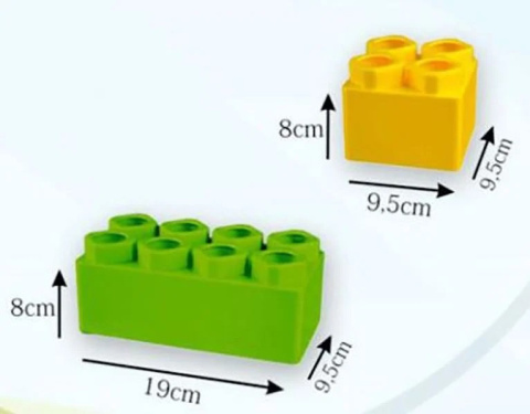 Klocki giganty XXL BJ Plastik 141 elementów 3l+ Klocki giganty XXL BJ Plastik 141 elementów 3l+