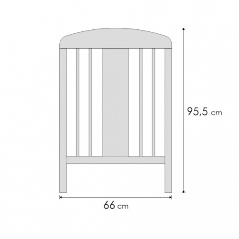 Drewniane łóżeczko dziecięce 120x60 Tomi XIII Księżyc białe