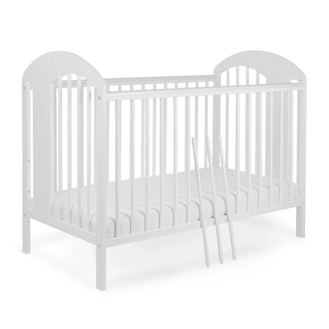 Drewniane łóżeczko dziecięce 120x60 Tomi XIII Księżyc białe