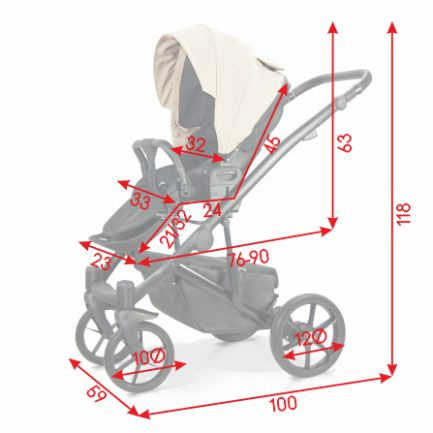 Wózek wielofunkcyjny 2w1 Milu Kids Lluvia 09 Wózek wielofunkcyjny 2w1 Milu Kids Lluvia 09