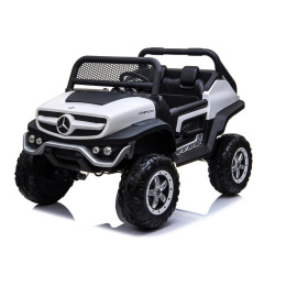 Auto na akumulator Lean Toys Mercedes Unimog S 4x45W biały 3l+
