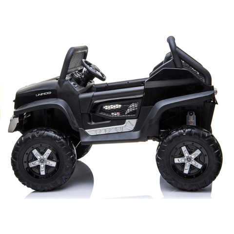 Auto na akumulator Lean Toys Mercedes Unimog S 4x45W czarny 3l+ Auto na akumulator Lean Toys Mercedes Unimog S 4x45W czarny 3l+