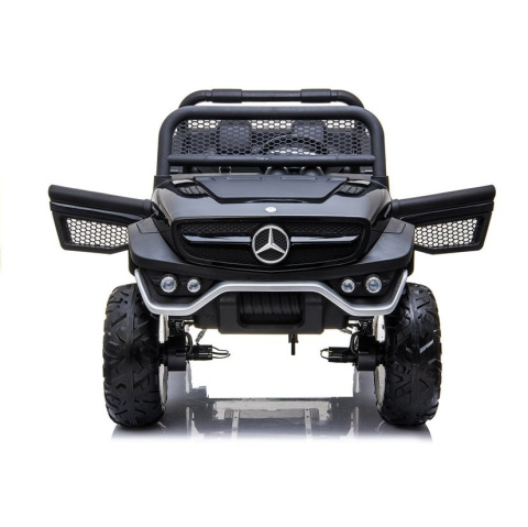 Auto na akumulator Lean Toys Mercedes Unimog S 4x45W czarny 3l+ Auto na akumulator Lean Toys Mercedes Unimog S 4x45W czarny 3l+