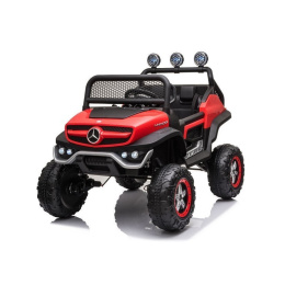 Auto na akumulator Lean Toys Mercedes Unimog S 4x45W czerwony 3l+