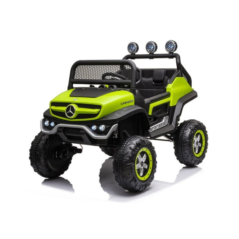 Auto na akumulator Lean Toys Mercedes Unimog S 4x45W zielony 3l+