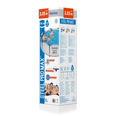 Basen Ogrodowy Stelażowy 305 x 76 cm Bestway 56406 Basen Ogrodowy Stelażowy 305 x 76 cm Bestway 56406