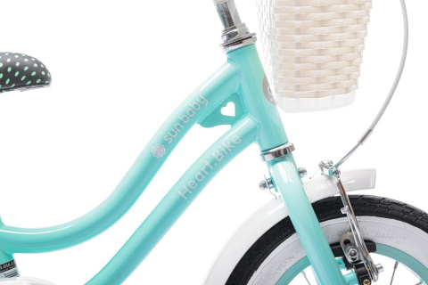 Rowerek dziecięcy Sun Baby Heart Bike 14" miętowy 3l+ Rowerek dziecięcy Sun Baby Heart Bike 14" miętowy 3l+