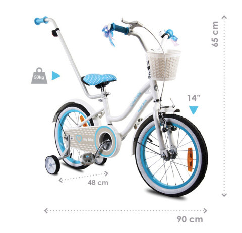 Rowerek dziecięcy Sun Baby Heart Bike 14" różowy 3l+ Rowerek dziecięcy Sun Baby Heart Bike 14" różowy 3l+