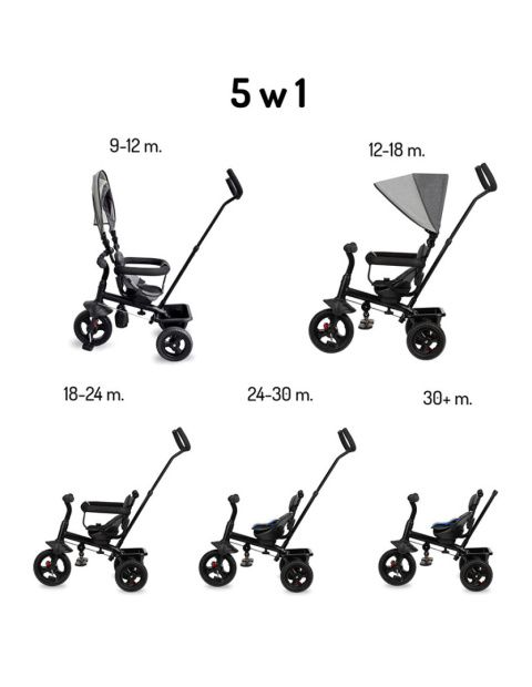 Rowerek trójkołowy 5w1 Momi IRIS różowy Rowerek trójkołowy 5w1 Momi IRIS różowy