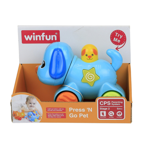Zabawka WinFun Zwierzaki Naciśnij i Jedź Piesek 6m+ Zabawka WinFun Zwierzaki Naciśnij i Jedź Piesek 6m+