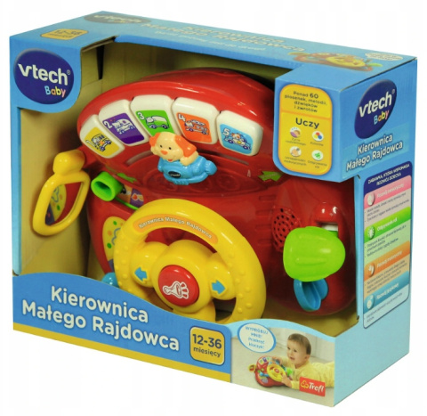 Kierownica małego rajdowca VTech 60482 12-36 m-cy Kierownica małego rajdowca VTech 60482 12-36 m-cy