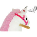 Koń na biegunach Lean Toys jednorożec biały 74 cm 2252 3l+