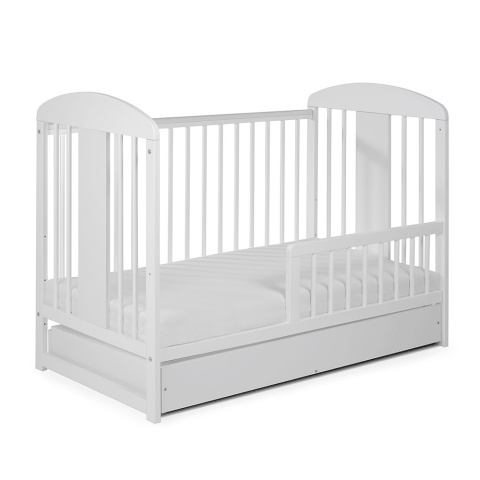 Drewniane łóżeczko dziecięce 120x60 Tomi XXIII białe z szufladą