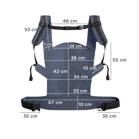 Nosidełko Kinderkraft Nino Confetti denim 3m+ Nosidełko Kinderkraft Nino Confetti denim 3m+