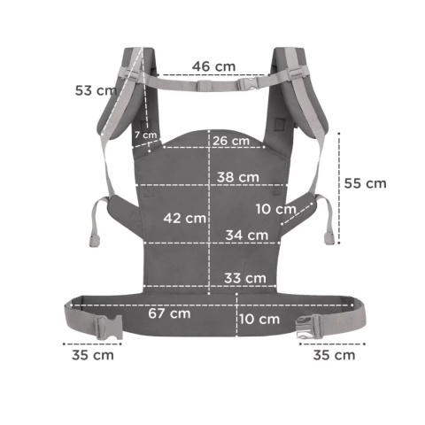 Nosidełko Kinderkraft Nino Confetti grey 3m+ Nosidełko Kinderkraft Nino Confetti grey 3m+