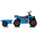 Quad na akumulator Lean Toys XMX630T niebieski z przyczepą 3l+