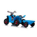 Quad na akumulator Lean Toys XMX630T niebieski z przyczepą