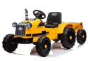 Traktor na akumulator z przyczepą Lean Toys CH9959 żółty