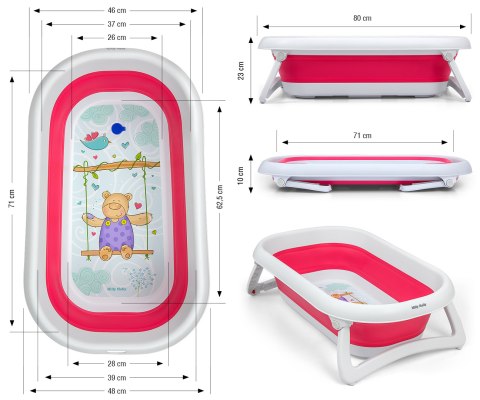 Wanienka składana Milly Mally Aqua Pink Wanienka składana Milly Mally Aqua Pink