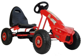 Gokart na pedały Lean Toys A-18 Czerwony 3l+
