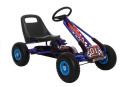 Gokart niebieski A-15 pompowane koła Lean Toys 598