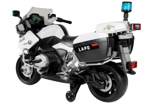 Motor na akumulator Lean Toys BMW R1200 Policja biały 2818 Motor na akumulator Lean Toys BMW R1200 Policja biały 2818