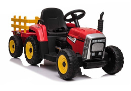 Traktor na akumulator z przyczepą Lean Toys XMX611 czerwony 3l+