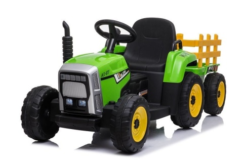 Traktor na akumulator z przyczepą Lean Toys XMX611 zielony 3l+ Traktor na akumulator z przyczepą Lean Toys XMX611 zielony 3l+