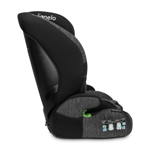 Fotelik samochodowy 76-150 cm Lionelo Levi One i-Size Black Grey Fotelik samochodowy 76-150 cm Lionelo Levi One i-Size Black Grey
