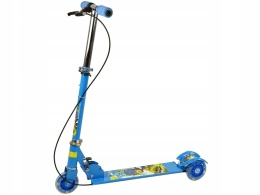 Hulajnoga Trójkołowa Lean Toys świecące koła LED z hamulcem Blue 3l+